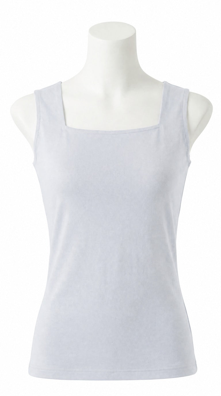 Maggie's Built-in Bra Comfort Tank in Pastel Blue